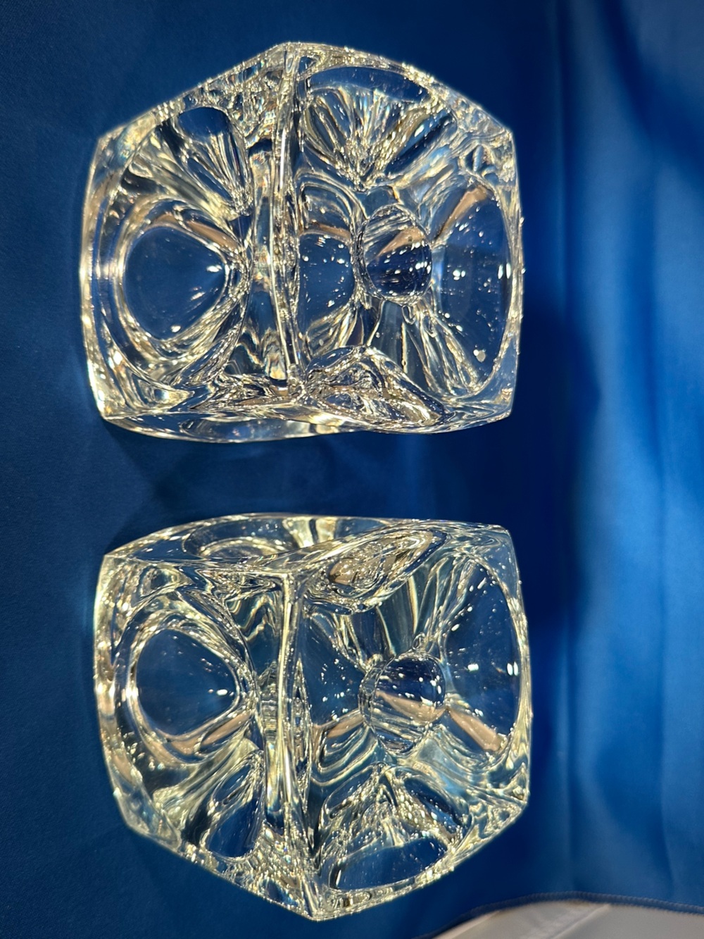 Mid-Century "Ice Cube" Candleholders